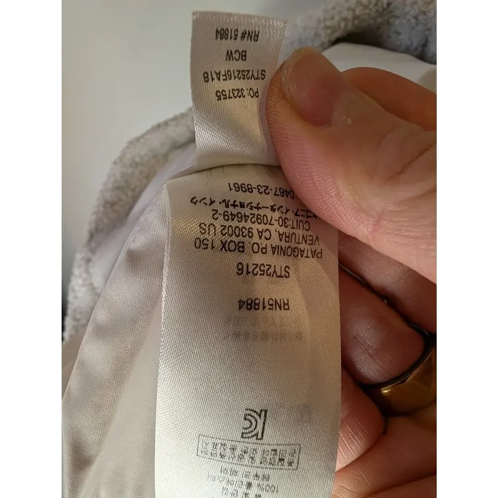 Patagonia Los Gatos Fleece Vest Cream White Full Zip Sherpa Women's Medium